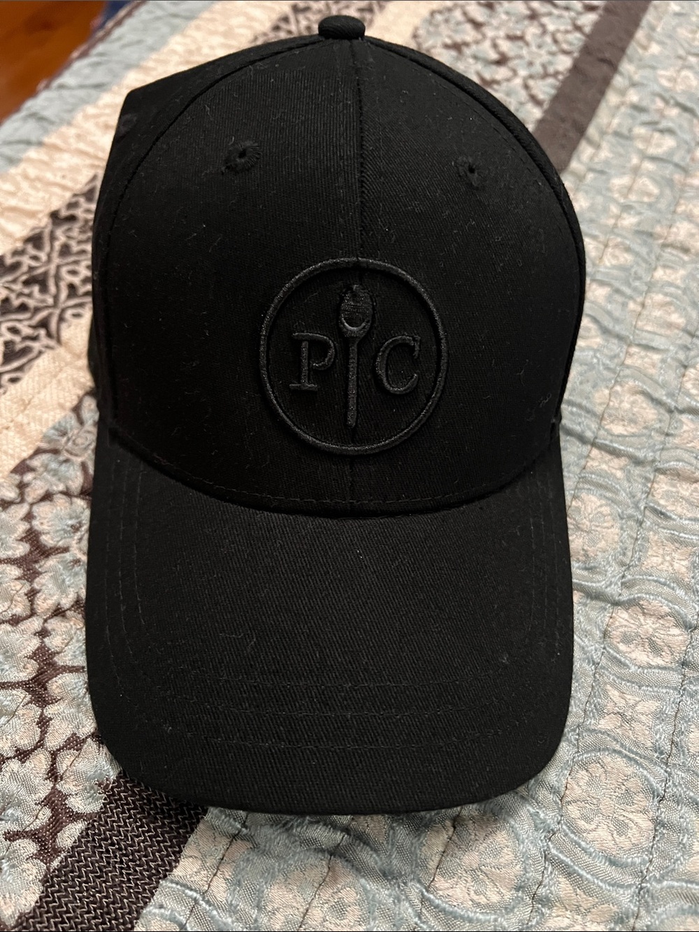 Pampered Chef Black Embroidered Logo Baseball Cap